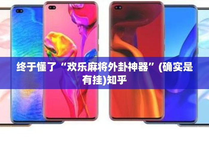 终于懂了“欢乐麻将外卦神器”(确实是有挂)知乎