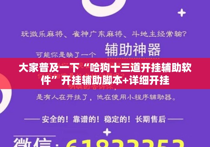 大家普及一下“哈狗十三道开挂辅助软件”开挂辅助脚本+详细开挂