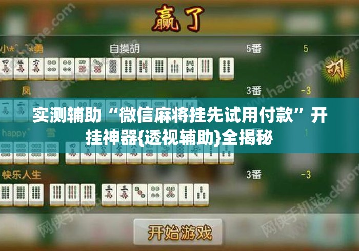 [8秒详论]“和和麻将可以开挂吗”-开挂神器-包教包会