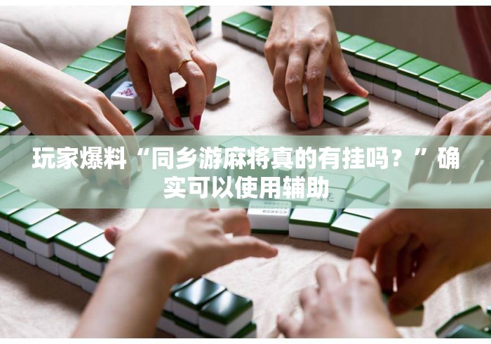 玩家爆料“同乡游麻将真的有挂吗？	”确实可以使用辅助