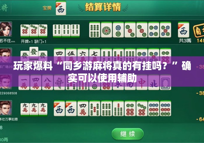 玩家爆料“同乡游麻将真的有挂吗？	”确实可以使用辅助