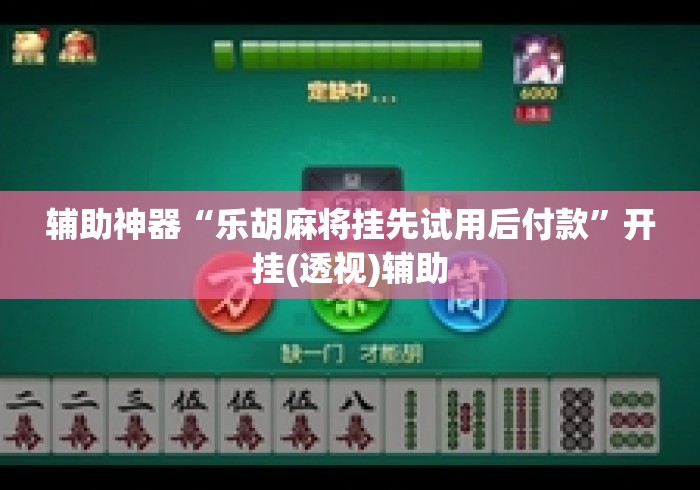 辅助神器“乐胡麻将挂先试用后付款”开挂(透视)辅助