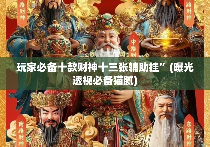 最新技术“天天十三张到底有挂吗”开挂辅助脚本+详细开挂