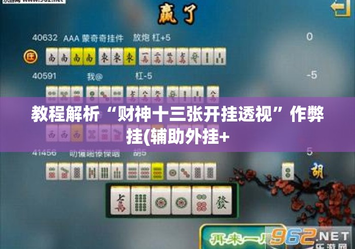 教程解析“财神十三张开挂透视”作弊挂(辅助外挂+