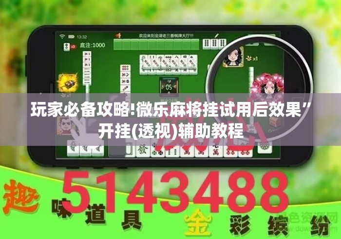 玩家必备攻略!微乐麻将挂试用后效果”开挂(透视)辅助教程