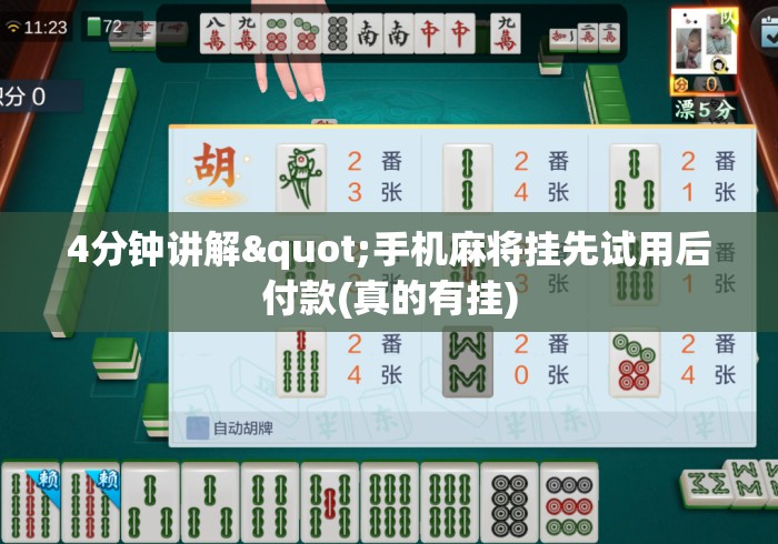 4分钟讲解"手机麻将挂先试用后付款(真的有挂) 4分钟讲解"手机麻将挂先试用后付款(真的有挂)