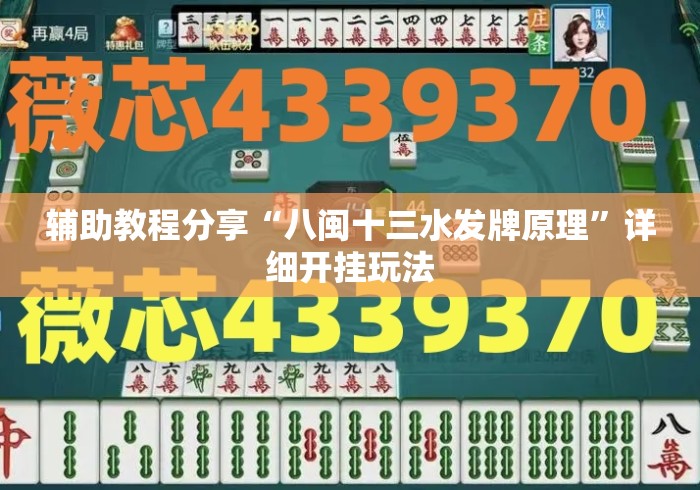 辅助教程分享“八闽十三水发牌原理	”详细开挂玩法
