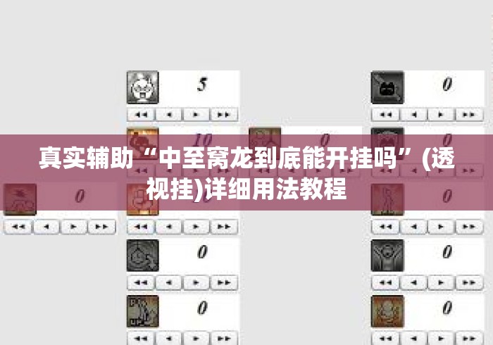 真实辅助“中至窝龙到底能开挂吗”(透视挂)详细用法教程