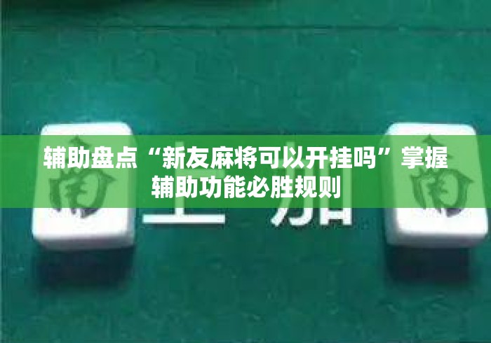 辅助盘点“新友麻将可以开挂吗”掌握辅助功能必胜规则