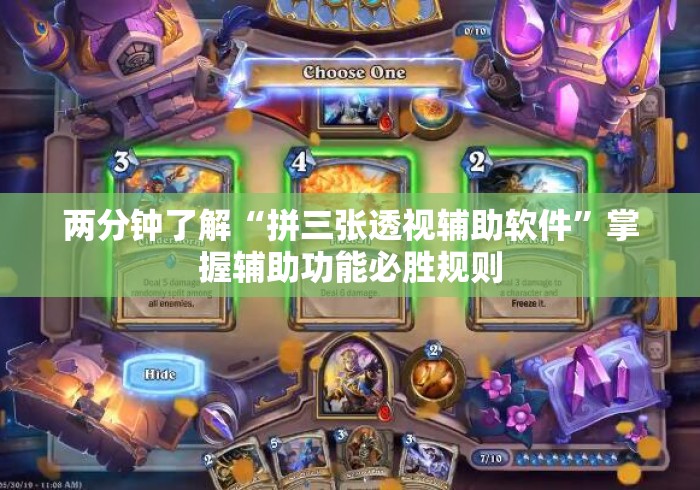 两分钟了解“拼三张透视辅助软件”掌握辅助功能必胜规则