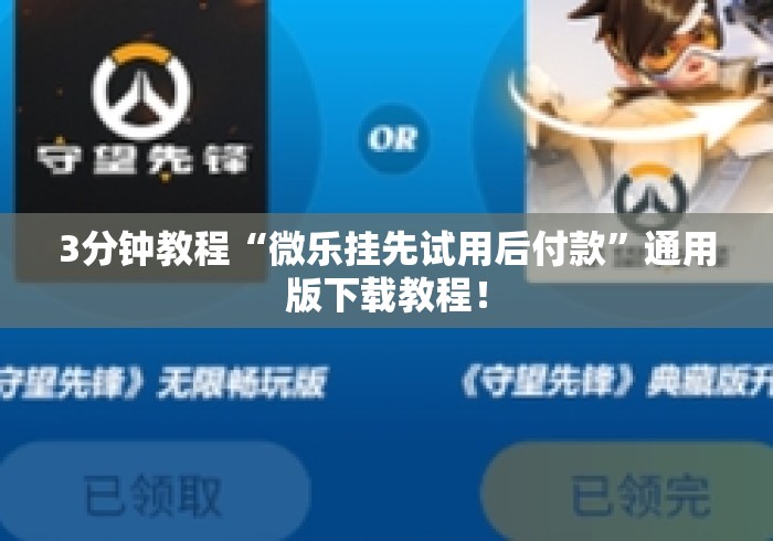 3分钟教程“微乐挂先试用后付款”通用版下载教程！