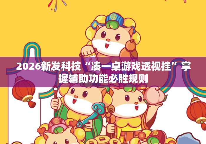 2026新发科技“凑一桌游戏透视挂”掌握辅助功能必胜规则