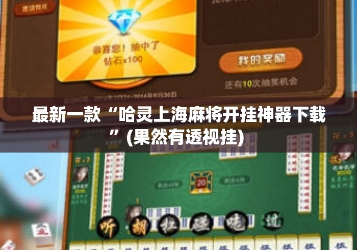 最新一款“哈灵上海麻将开挂神器下载”(果然有透视挂) 