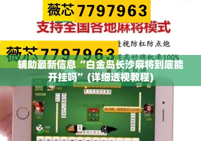 辅助最新信息“白金岛长沙麻将到底能开挂吗”(详细透视教程)