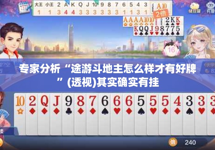 专家分析“途游斗地主怎么样才有好牌”(透视)其实确实有挂