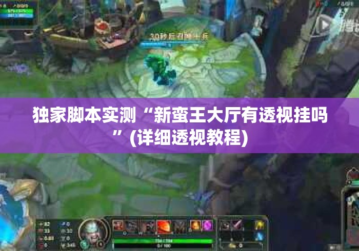 独家脚本实测“新蛮王大厅有透视挂吗”(详细透视教程)