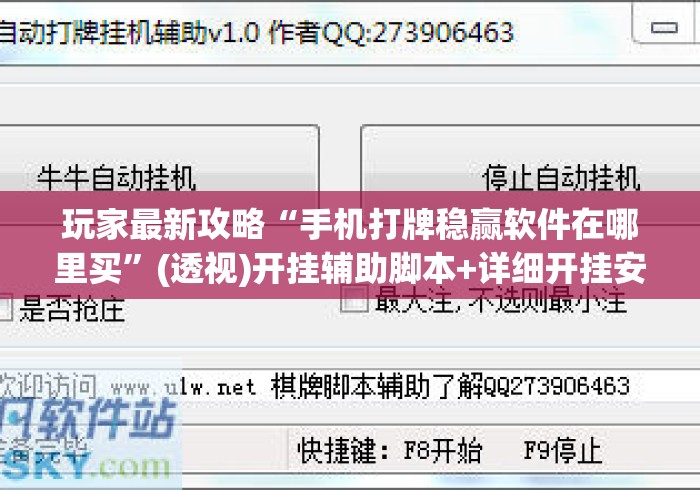 玩家最新攻略“手机打牌稳赢软件在哪里买	”(透视)开挂辅助脚本+详细开挂安装教程