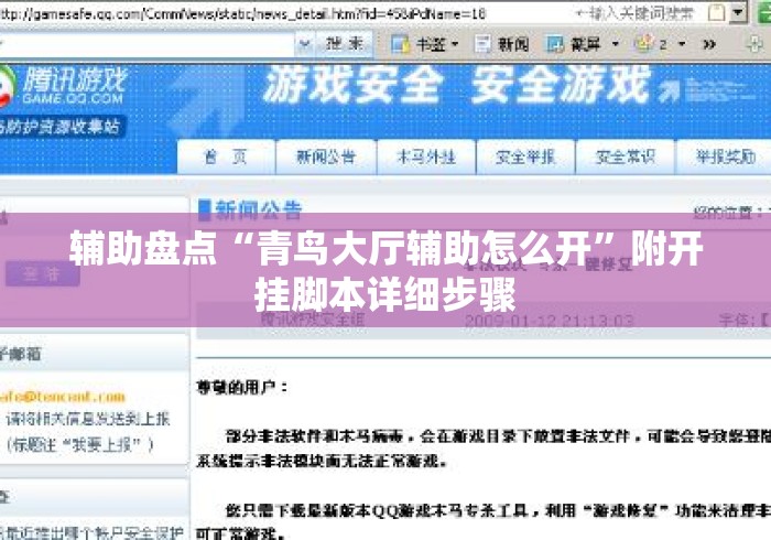 辅助盘点“青鸟大厅辅助怎么开”附开挂脚本详细步骤