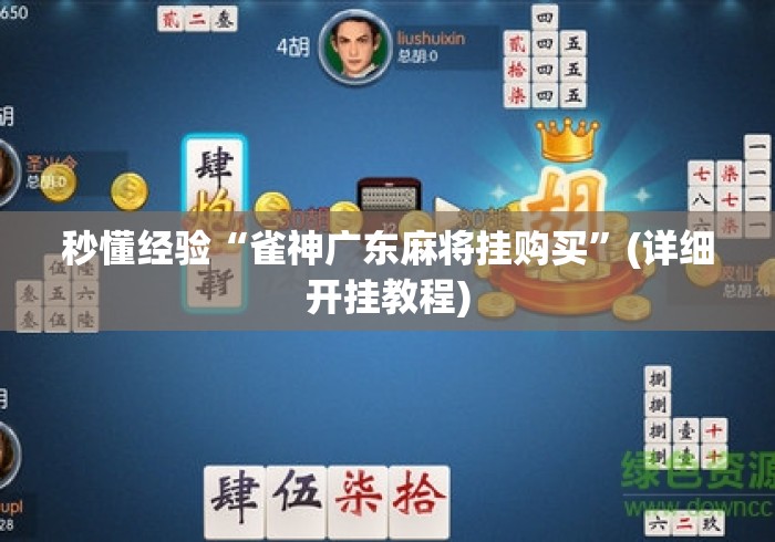 秒懂经验“雀神广东麻将挂购买	”(详细开挂教程)