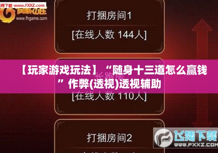 【玩家游戏玩法】“随身十三道怎么赢钱”作弊(透视)透视辅助