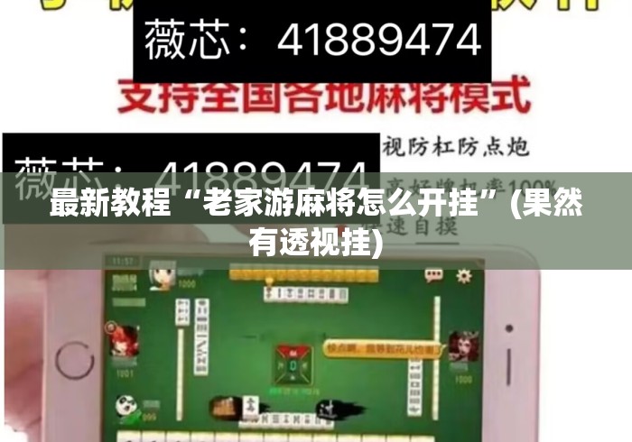 最新教程“老家游麻将怎么开挂	”(果然有透视挂)