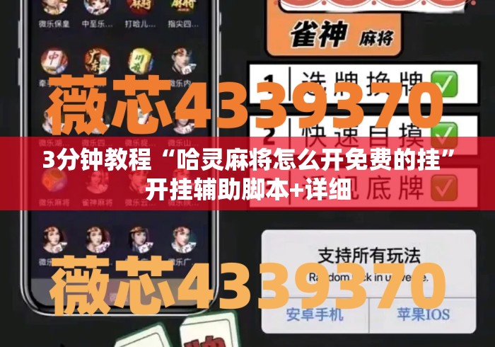 3分钟教程“哈灵麻将怎么开免费的挂	”开挂辅助脚本+详细