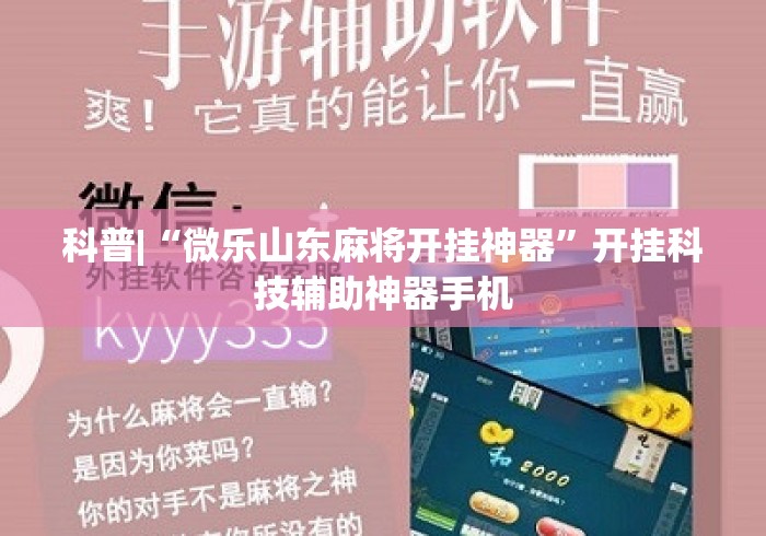 科普|“微乐山东麻将开挂神器”开挂科技辅助神器手机