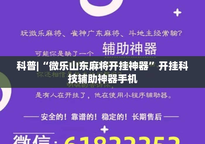 科普|“微乐山东麻将开挂神器”开挂科技辅助神器手机