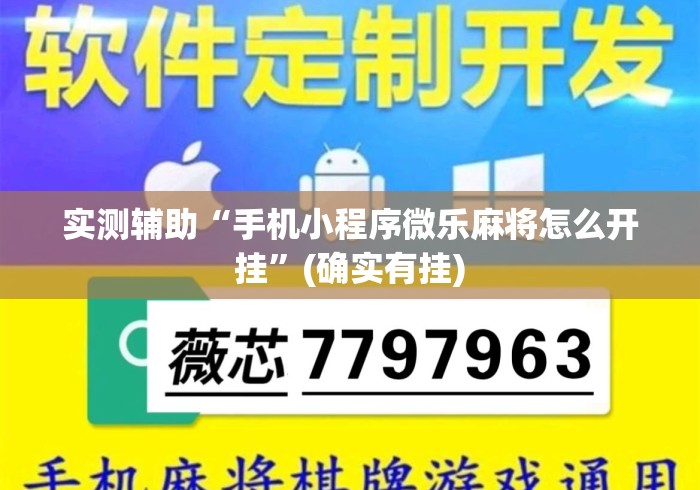 实测辅助“手机小程序微乐麻将怎么开挂	”(确实有挂)