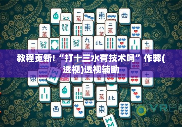 教程更新!“打十三水有技术吗	”作弊(透视)透视辅助