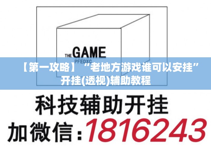 【第一攻略】“老地方游戏谁可以安挂”开挂(透视)辅助教程