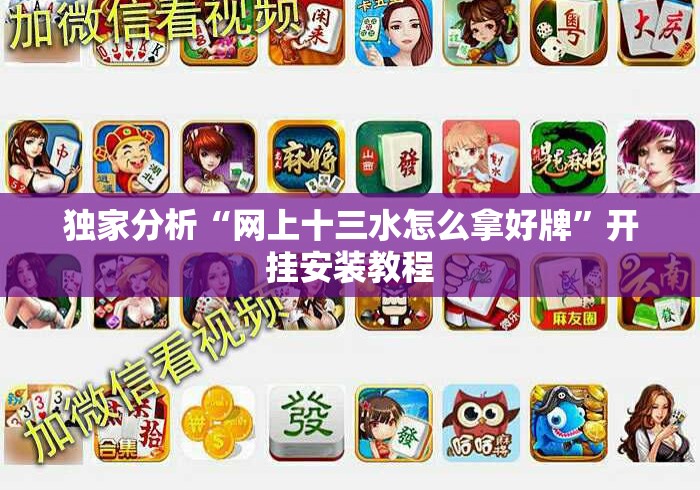 独家分析“网上十三水怎么拿好牌”开挂安装教程