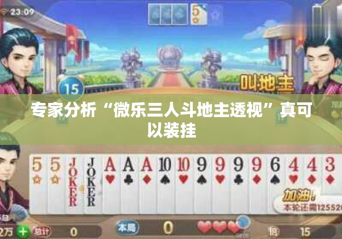 专家分析“微乐三人斗地主透视”真可以装挂