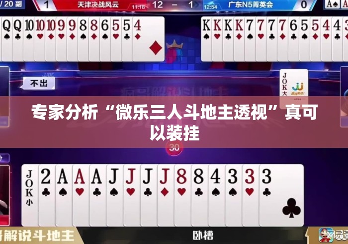 专家分析“微乐三人斗地主透视	”真可以装挂