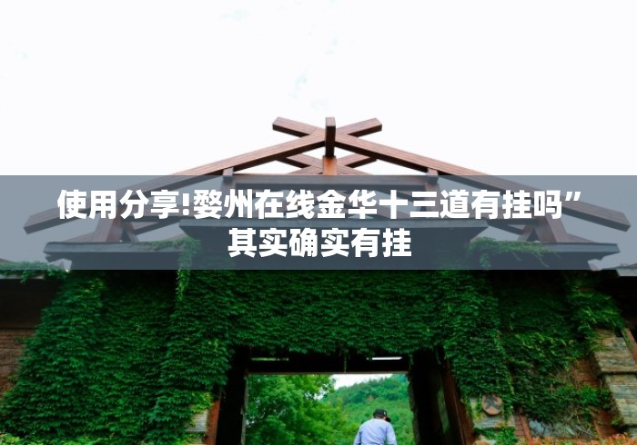 使用分享!婺州在线金华十三道有挂吗”其实确实有挂
