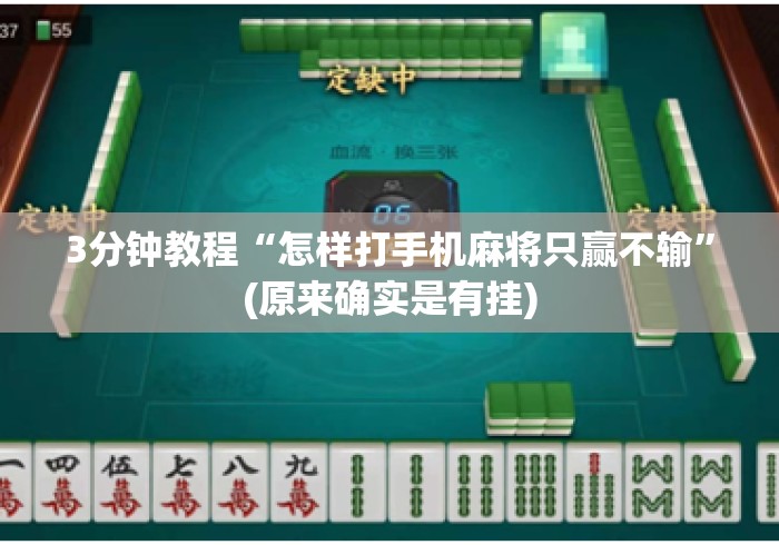 3分钟教程“怎样打手机麻将只赢不输”(原来确实是有挂)