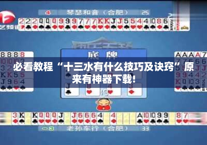 必看教程“十三水有什么技巧及诀窍”原来有神器下载!