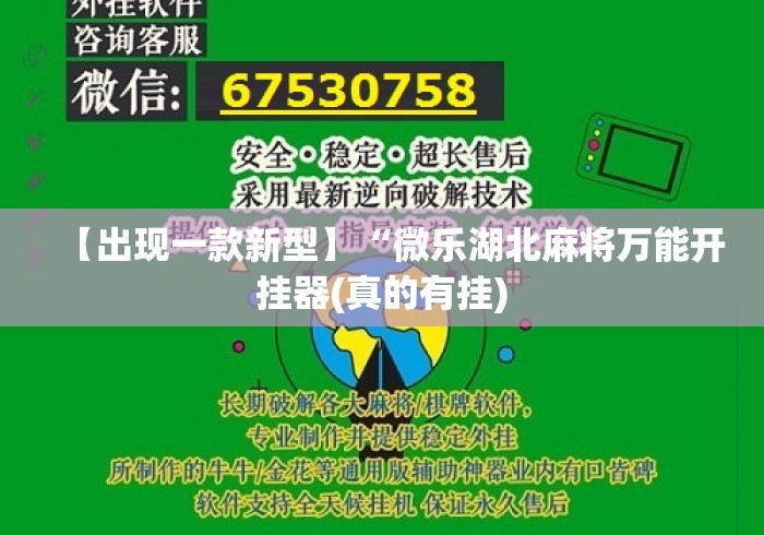 【出现一款新型】“微乐湖北麻将万能开挂器(真的有挂) 【出现一款新型】“微乐湖北麻将万能开挂器(真的有挂)