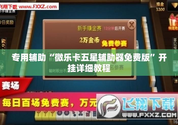 专用辅助“微乐卡五星辅助器免费版	”开挂详细教程