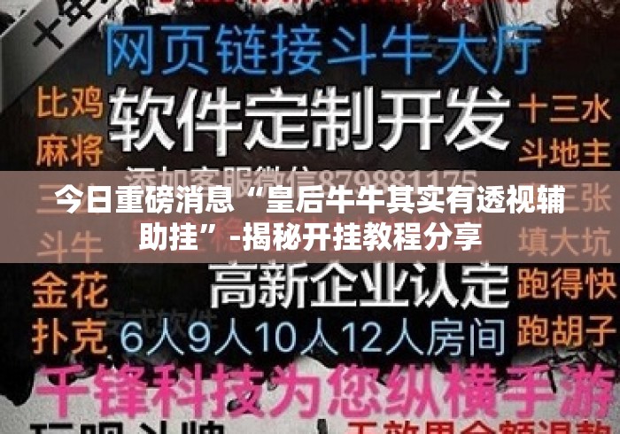 今日重磅消息“皇后牛牛其实有透视辅助挂	”-揭秘开挂教程分享