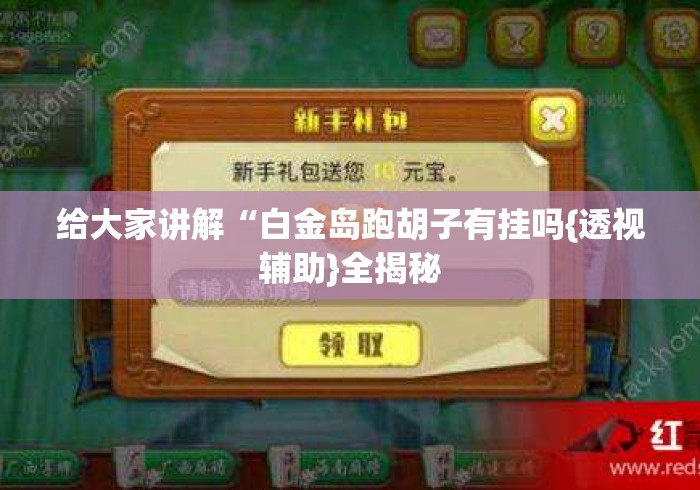 给大家讲解“白金岛跑胡子有挂吗{透视辅助}全揭秘