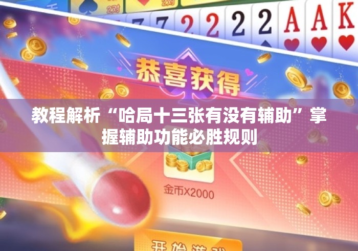 教程解析“哈局十三张有没有辅助”掌握辅助功能必胜规则