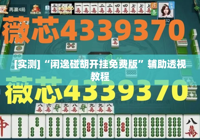 [实测]“闲逸碰胡开挂免费版”辅助透视教程