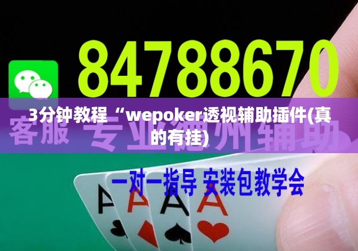 3分钟教程“wepoker透视辅助插件(真的有挂) 3分钟教程“wepoker透视辅助插件(真的有挂)