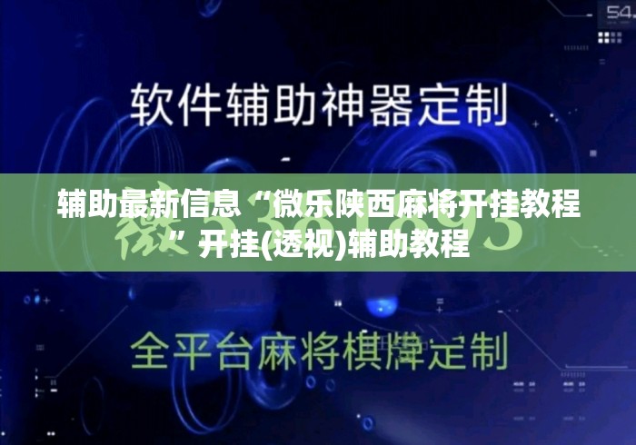 辅助最新信息“微乐陕西麻将开挂教程	”开挂(透视)辅助教程