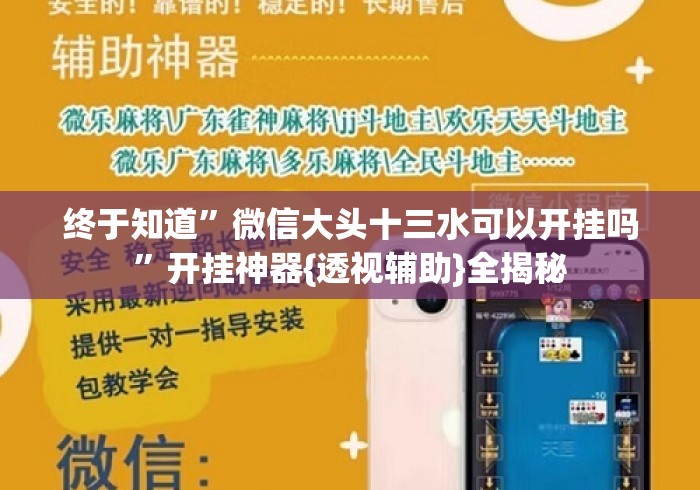 终于知道”微信大头十三水可以开挂吗”开挂神器{透视辅助}全揭秘