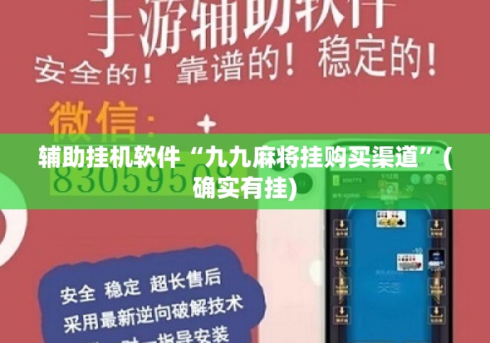 辅助挂机软件“九九麻将挂购买渠道”(确实有挂)