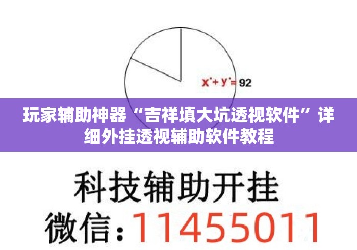 玩家辅助神器“吉祥填大坑透视软件	”详细外挂透视辅助软件教程