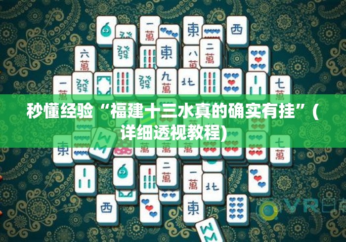 秒懂经验“福建十三水真的确实有挂	”(详细透视教程)