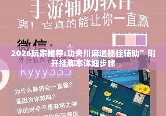 2026玩家推荐:功夫川麻透视挂辅助”附开挂脚本详细步骤